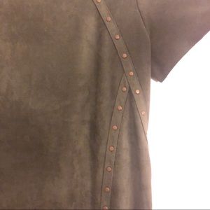 Faux Suede Green Mini with Metallic Detail